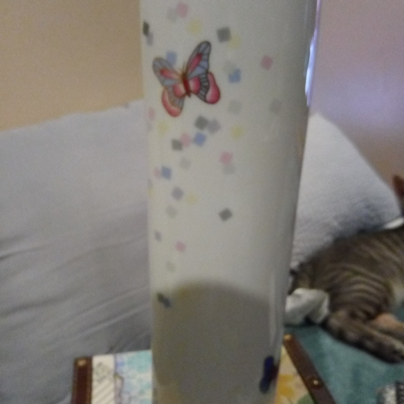 9) papillon butterfly vase and candlesticks - Picture 8 of 11
